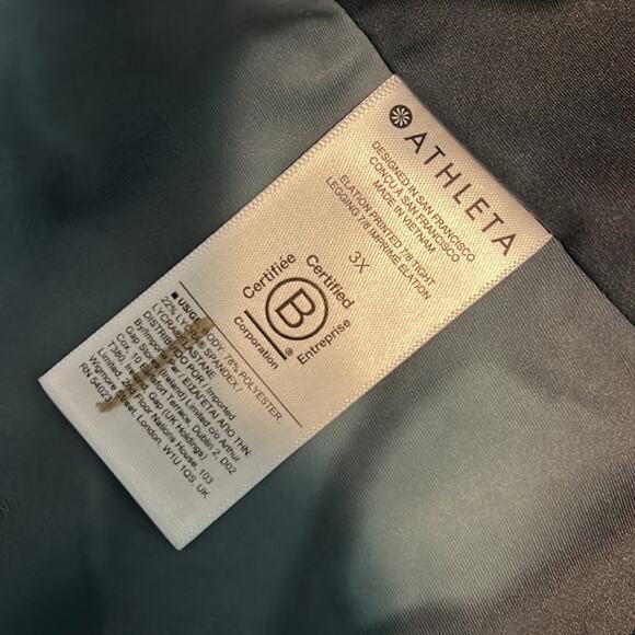 Athleta 3X Elation Printed Black & Gray 7/8 Tight Leggings - Picture 10 of 16